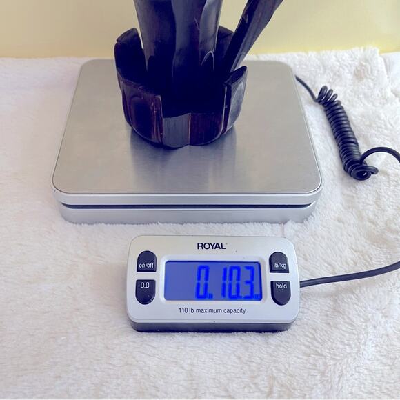 Vintage Hand Carved Wooden Candle Holder Handle Candlestick - Picture 11 of 11